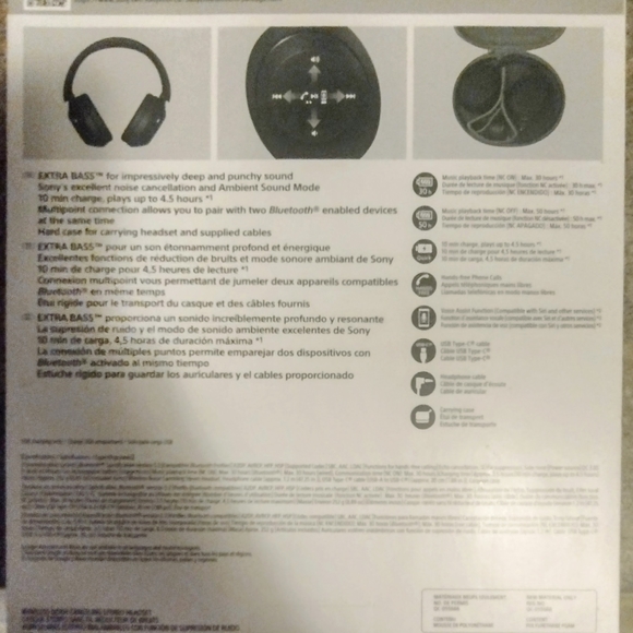 Sony WH-XB910N Extra Bass Wireless Headphones - Picture 2 of 4
